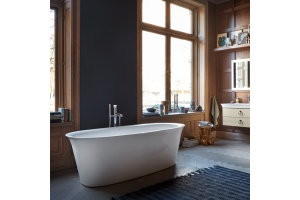 Duravit White Tulip Ванна акриловая 1800х900хh630 мм , отдельност., с бесш.панелью и рамой, с 2 накл для спины, со спец сливом и переливом, цвет белый - 3