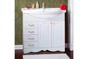 Мебель для ванной Бриклаер Анна 90 центральная, белая - 2