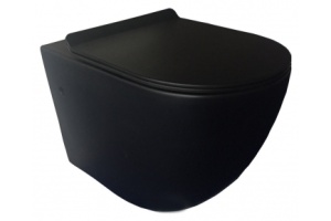 Унитаз приставной Simas Vignoni с крышкой, черный (VI01 nero)