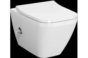 Унитаз подвесной VitrA Integra Square с функцией биде безободковый крышка микролифт белый