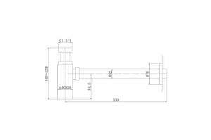 Сифон для раковины Abber никель - 2