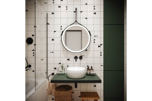 Зеркало Sancos Dames 65 с подсветкой черное - 3