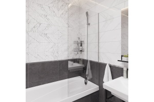 Шторка на ванну DIWO Ростов 4GW010 неподвижная, 80x150