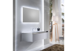 Тумба с раковиной Sanvit Кубэ-1 90 белый глянец - 2