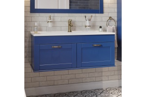 Тумба с раковиной Sanflor Ванесса 105 подвесная, индиго