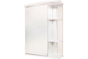 Зеркало-шкаф Onika Карина 55 L с подсветкой, белый (205512)