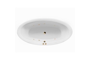 Ванна акриловая Excellent Lumina Soft 190х95 с гидромассажем белый - золото