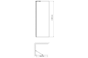 Душевая перегородка Wasserkraft Aller 10H07-RP90 90 см - 3