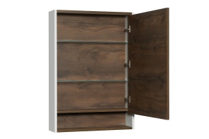 Зеркало-шкаф Aquaton Капри 60 с подсветкой белый-темное дерево - 2