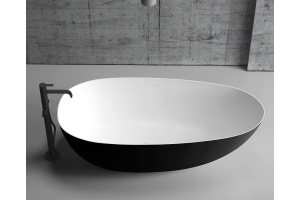 Акриловая ванна ABBER 170х80 черный матовый (AB9211MB) - 2