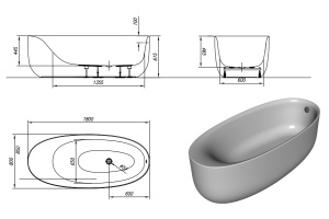 Акриловая ванна Kolpa San Soft 180х80 белая - 3