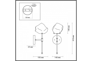 Бра Odeon Light Loft Stono 4789/1W - 3