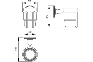 Стакан для зубных щеток Timo Nelson 160031/02 антик - 2