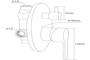 Смеситель Swedbe Platta 5514 для душа - 2