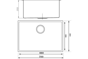 Металлическая мойка Seaman SME-700 (SME-700.A) - 2