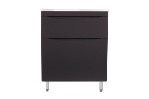 Тумба под раковину Style Line Бергамо мини 70 Люкс Plus, черный (СС-00002311)