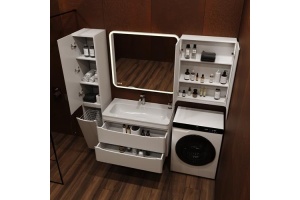 Тумба под раковину Style Line Бергамо мини 90 белая - 3