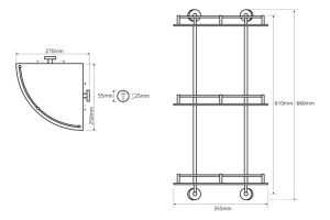 Стеклянная полка Bemeta OMEGA (104202152) - 2