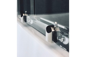 Душевой уголок Royal Bath BP 100х80 R с поддоном профиль хром стекло прозрачное  - 3