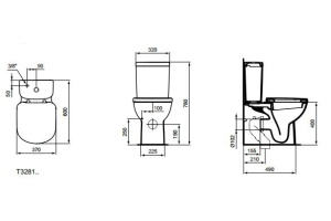 Унитаз напольный Ideal Standard Tempo с крышкой, белый (T328101) - 2