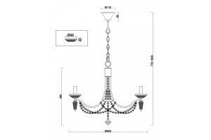 Подвесная люстра Freya Zoe FR2009PL-05G - 3