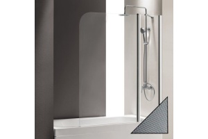 Шторка на ванну Cezares Eco O-V-11-120/140-P-Cr-R стекло punto