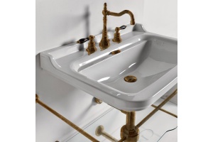 Kerasan Waldorf Металлическая структура для раковины 100см, со стеклянной полочкой, цвет бронза (из 2-х коробок: арт. 919693+920293 и 919901)