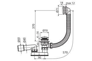 Слив-перелив RAVAK  (X01377) - 2