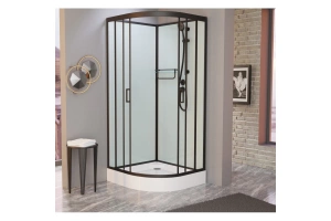 Душевая кабина Frank 90х90 черная стекло матовое - 3