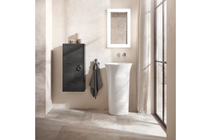Duravit White Tulip Раковина Ø 500  мм напольная, без отв под смес, с керам крышкой, без перелива, сифон,  слив в стену, цвет: белый - 2