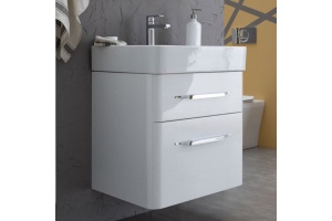 Тумба с раковиной Aquanet Виченца 80 белый глянец