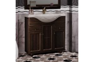 Тумба с раковиной Opadiris Тибет 85 с декоративной решеткой, нагал