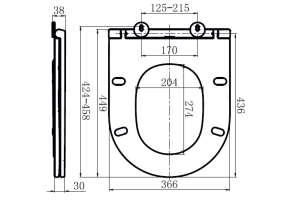 Крышка-сиденье AM.PM Inspire с микролифтом - 3