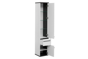 Шкаф-пенал Aquanet Фостер 35 белый, эвкалипт мистери - 2