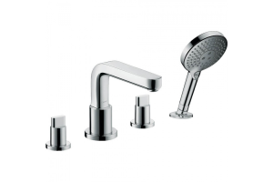 Смеситель hansgrohe Metris S на край ванны, на 4 отверстия, хром 31443000, хром