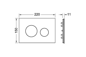 Лицевая панель TECEloop, стекло вечерняя синева - 2