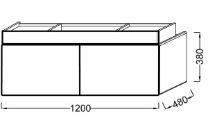 Тумба под раковину Jacob Delafon Terrace 48 см (EB1188-274) - 2