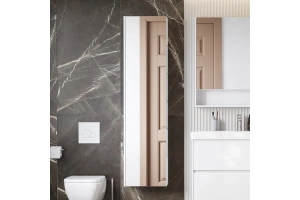 Шкаф-пенал Aquaton Сканди 40 с зеркалом белый - 3