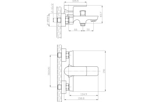 Смеситель Agger Brilliant A0310000 для ванны с душем - 3