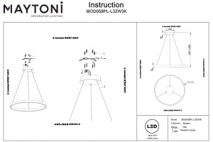 Подвесной светильник Maytoni Rim MOD058PL-L32W3K - 2