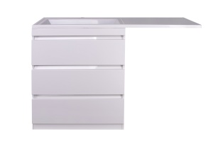 Тумба под раковину Style Line Даллас 130 Люкс Plus, белый (СС-00000558)