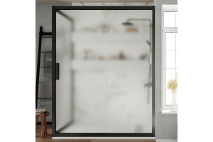 Душевой уголок STWORKI Эстерсунд DE019R90120200 120x90 см профиль черный матовый, стекло матовое