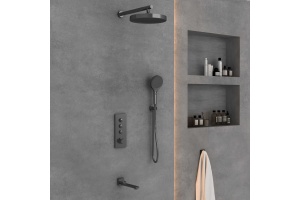 Душевой комплект Vincea Inspire с термостатом темный хром - 3