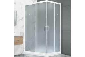 Душевой уголок Royal Bath HPD 110x80 профиль белый стекло матовое