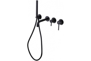 Смеситель для ванны встраиваемый Abber Wasser Kreis черный матовый - 2