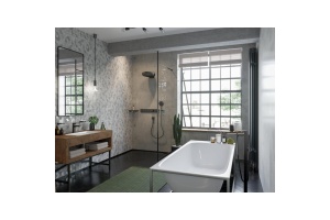 Смеситель для душа Hansgrohe RainSelect с термостатом шлифованный черный хром - 2