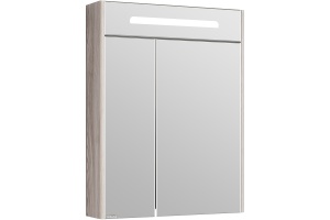 Зеркало-шкаф Aquaton Сильва 60 с подсветкой светлое дерево