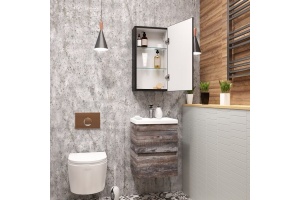 Зеркало-шкаф с подсветкой ART&MAX TECHNO AM-Tec-350-650-1D-R-DS-F-Nero - 2