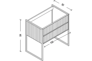 Тумба под раковину моноблок Boheme Armadi Art Monaco 100 бордо глянец - золото - 3