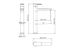 Смеситель для раковины WasserKRAFT Asphe розовое золото - 3